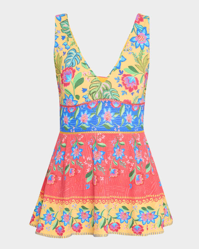 Floral Skirted One-Piece Swimsuit